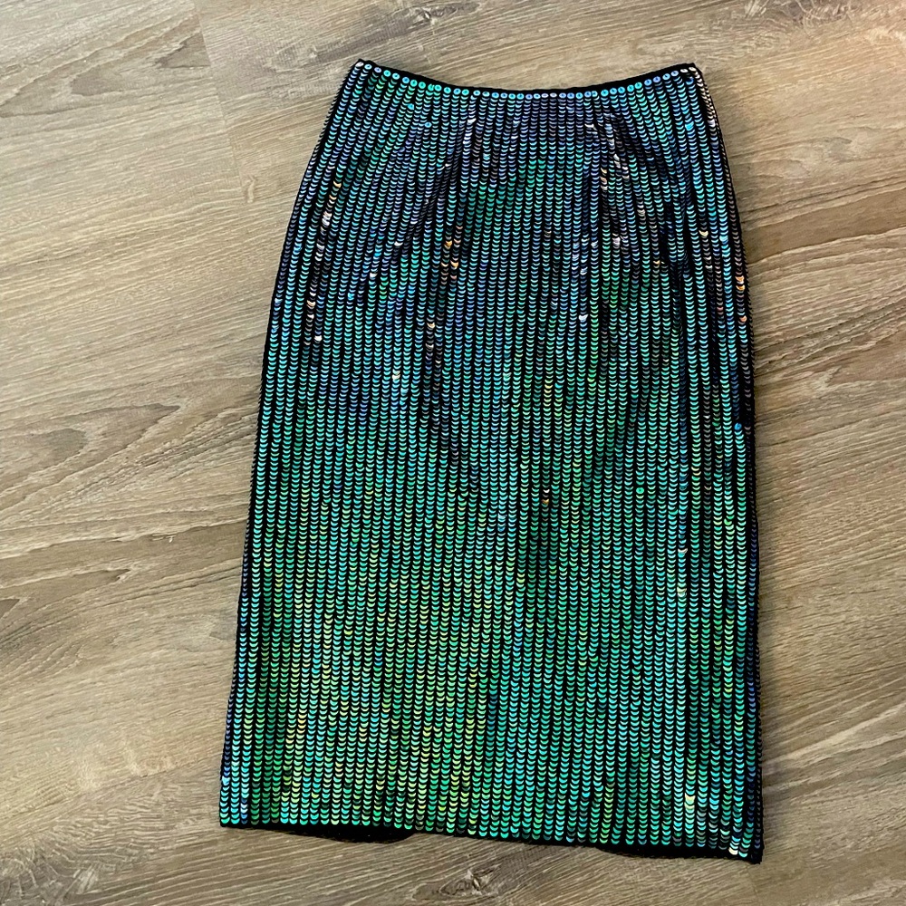 Sequin Green Skirt